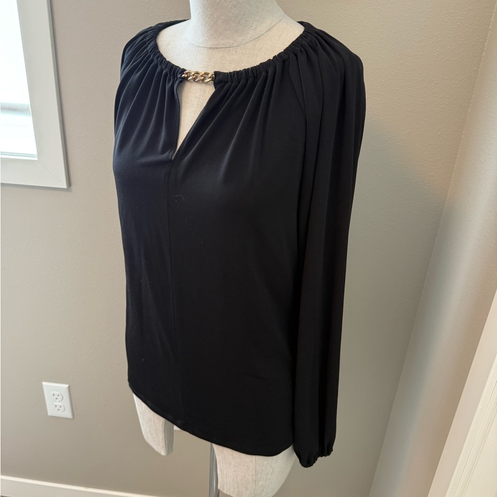 Michael Kors Black Top with Gold Accents
